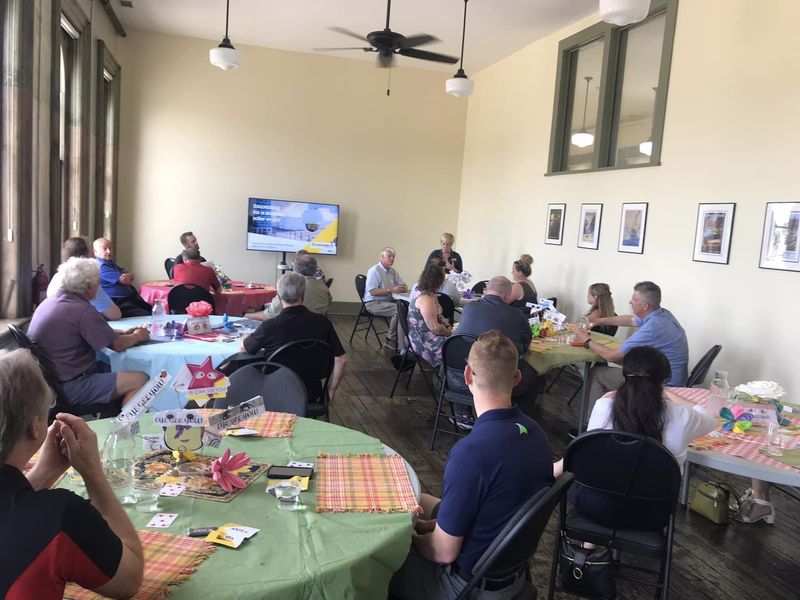 Group lunch meeting with the members of St. Thomas Executives Association